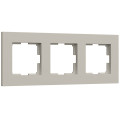 W0032917/ Рамка на 3 поста Slab (дымчатый софт)