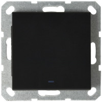 Jasmart G Черный матовый Выключатель 1-кл проходной с подсветкой 10A 250V~ G3012NPB