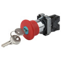 Кнопка Грибок LAY5-BS142 BBG50-LAY5-K04E d22мм 1р 240В с ключом красн. Эра Б0045637