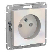ATLASDESIGN РОЗЕТКА без заземления со шторками, 16А, механизм, ЖЕМЧУГ ATN000449