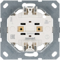 Jasmart Розетка SHUKO© двойная с защитными шторками 16A 250V~ 2P+T, цвет Тауп