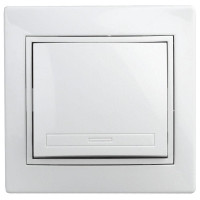 Выключатель одноклавишный Plano 10А IP20 1Э-101-01 250В белый Intro Б0038822