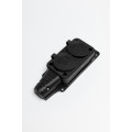 Розетка (колодка) двухместная с крышками каучук черная 2P+PE 250V 16А IP54 DYNEL