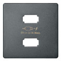 Simon 82 Concept Матовый титан, Накладка для зарядного устройства 2xUSB