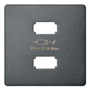 Simon 82 Concept Матовый титан, Накладка для зарядного устройства 2xUSB