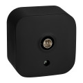 Legrand Quteo IP20 Чёрный матовый Розетка TV (телевизионная) звезда накладной монтаж