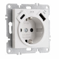 Arvia Electric, LK Механизм, Розетка с заземлением, защитой от детей, USB Type C, Arvia, белый