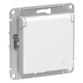 ATLASDESIGN РОЗЕТКА с заземлением со шторками с крышкой, 16А, IP20, механизм, БЕЛЫЙ ATN000146