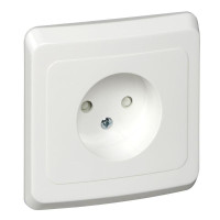 ЭТЮД С/У РОЗЕТКА без заземления со шторками, 16А 250B, БЕЛЫЙ PC16-002B