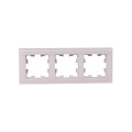 BRITE Рамка 3-местная РУ-3-2-Бр стекло розовый матовый IEK