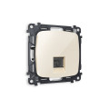 MO312010 Комплект механизма компьютерной розетки OMEGA Бежевый глянец RJ-458P8C CAT6 с шторкой QUANT OP3120, VM188 AMBRELLA VOLT