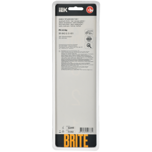 BRITE Рамка 4-местная РУ-4-2-Бр стекло белый матовый IEK