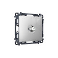 MA413050 Комплект механизма TV розетки SAT 5-2400MHz 3.5dB ALFA Серебро глянец QUANT (AP4130, VM215) AMBRELLA VOLT