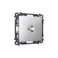 MA413050 Комплект механизма TV розетки SAT 5-2400MHz 3.5dB ALFA Серебро глянец QUANT (AP4130, VM215) AMBRELLA VOLT