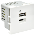 PRIMER РКЮ-25-40-П Розетка USB A+C 5В 4,2А (2 модуля) белая IEK