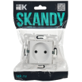 SKANDY Розетка без заземления без защитных шторок 10А SK-R02W арктический белый IEK