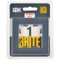 BRITE Рамка 1-местная РУ-1-2-Бр стекло маренго матовый IEK