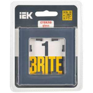 BRITE Рамка 1-местная РУ-1-2-Бр стекло маренго матовый IEK