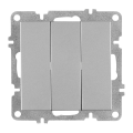 Arvia Electric, L/K Механизм, Выключатель трехклавишный, (серебро)