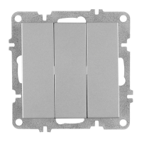 Arvia Electric, L/K Механизм, Выключатель трехклавишный, (серебро)