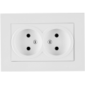 Arvia Electric, KAREN, Розетка 2-а без земли, (белый)