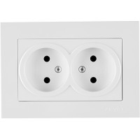 Arvia Electric, KAREN, Розетка 2-а без земли, (белый)