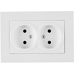 Arvia Electric, KAREN, Розетка 2-а без земли, (белый)