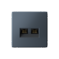 ARTGALLERY РОЗЕТКА двойная компьютерная RJ45+RJ45, кат. 5е, механизм, ГРИФЕЛЬ GAL000785
