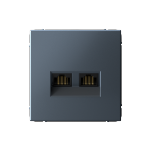 ARTGALLERY РОЗЕТКА двойная компьютерная RJ45+RJ45, кат. 5е, механизм, ГРИФЕЛЬ GAL000785