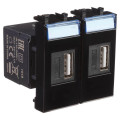 Устройство зарядное USB 2мод. 2.1А Avanti Черный квадрат DKC 4402542