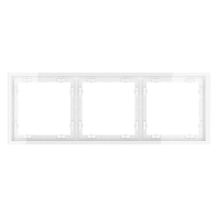 Рамка пластиковая VOLTUM S70 на 3 поста, (белый глянцевый)