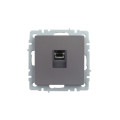 BRITE Розетка компьютерная RJ45 кат.5E РК10-БрС сталь IEK