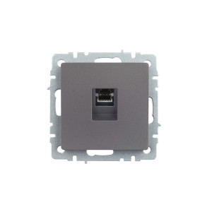 BRITE Розетка компьютерная RJ45 кат.5E РК10-БрС сталь IEK