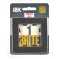 BRITE Рамка 1-местная РУ-1-2-Бр стекло черный матовый IEK