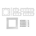AF550104 Рамка ALFA Platos Серебро Металл шлифованный 4-ая AMBRELLA VOLT