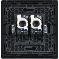 FORTE&PIANO Розетка компьютерная двойная RJ45 кат.5E FP733M металл никель IEK