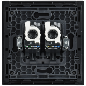 FORTE&PIANO Розетка компьютерная двойная RJ45 кат.5E FP733M металл никель IEK