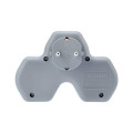 Разветвитель 2-м с заземл. 16А IP20 2хUSB 2.4А защ. шторки бел. Rexant 11-1089