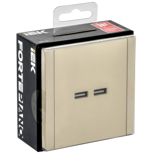 FORTE&PIANO Розетка USB A+A 3,1А FP449 ваниль IEK
