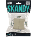 SKANDY Выключатель 2-клавишный 10А SK-V04B бежевый IEK