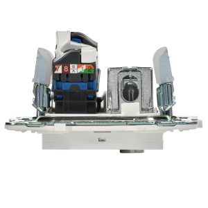 SKANDY Розетка двойная TV+RJ45 кат.6 SK-A15W арктический белый IEK