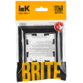 BRITE Рамка 1-местная РУ-1-Бр хром/черный IEK