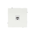 Компьютерная розетка RJ-45 без шторки, кат.5е одинарная, KANT, белый песок