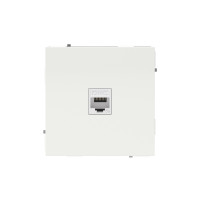 Компьютерная розетка RJ-45 без шторки, кат.5е одинарная, KANT, белый песок