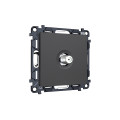 MA913050 Комплект механизм TV розетки SAT 5-2400MHz 3.5dB ALFA Графит мягкое касание QUANT AP9130, VM215 AMBRELLA VOLT