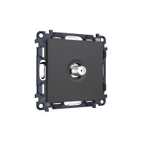 MA913050 Комплект механизм TV розетки SAT 5-2400MHz 3.5dB ALFA Графит мягкое касание QUANT AP9130, VM215 AMBRELLA VOLT