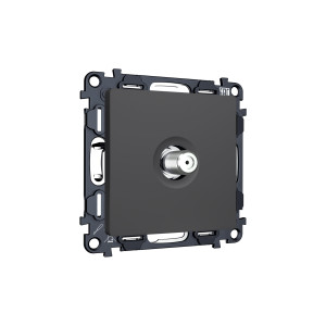 MA913050 Комплект механизм TV розетки SAT 5-2400MHz 3.5dB ALFA Графит мягкое касание QUANT AP9130, VM215 AMBRELLA VOLT