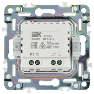 SKANDY Светорегулятор поворотный 600Вт SK-D01N металл никель IEK