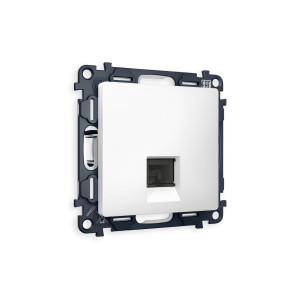 MA132010 Комплект механизма компьютерной розетки ALFA Белый матовый RJ-458P8C CAT6 с шторкой QUANT AP1320, VM188 AMBRELLA VOLT