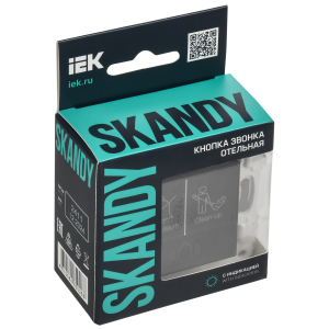 SKANDY Кнопка звонка с индикацией для отелей 10А SK-V17Bl черный IEK